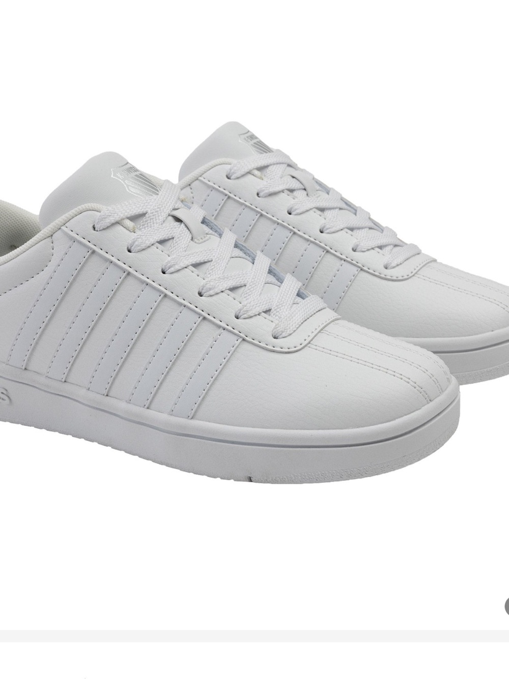 NEW!! K-Swiss Women's White Court Open Stripes Sneaker Shoes
